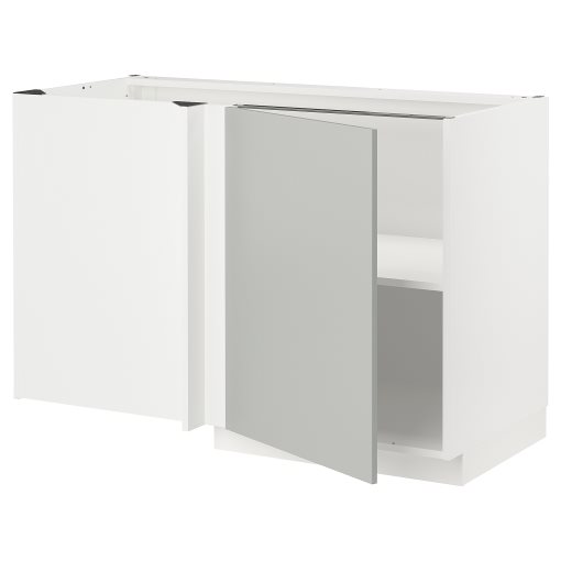 METOD, corner base cabinet with shelf, 128x68 cm, 195.380.05