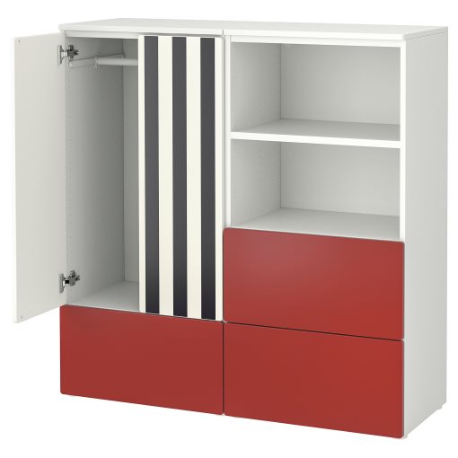 SMASTAD/PLATSA, storage combination  with 3 drawers, 120x42x123 cm, 195.499.85