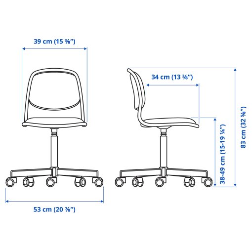 MICKE/ORFJALL, desk and chair, 195.534.54