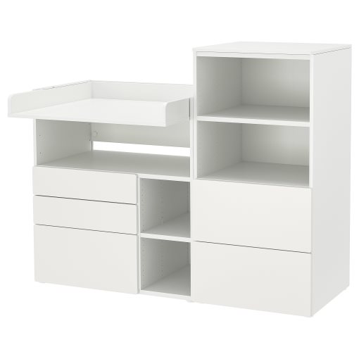 SMASTAD/PLATSA, changing table with bookcase, 150x79x123 cm, 195.832.29