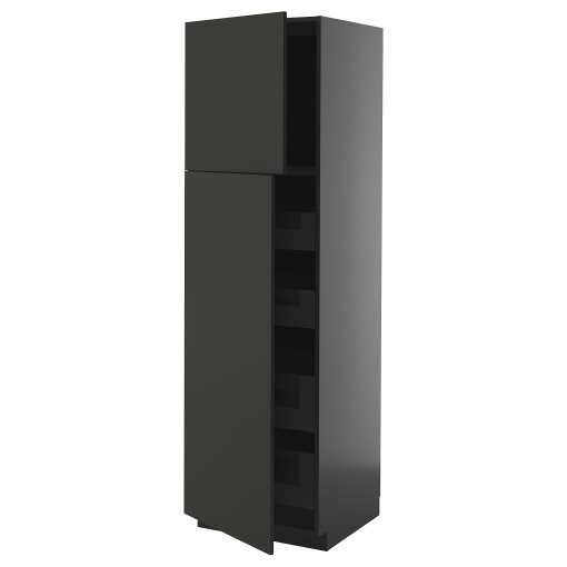 METOD/KNIVSHULT, high cabinet with 2 doors/4 drawers, 60x60x200 cm, 195.883.02