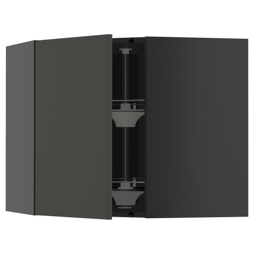 METOD, corner wall cabinet with carousel, 68x60 cm, 195.897.16