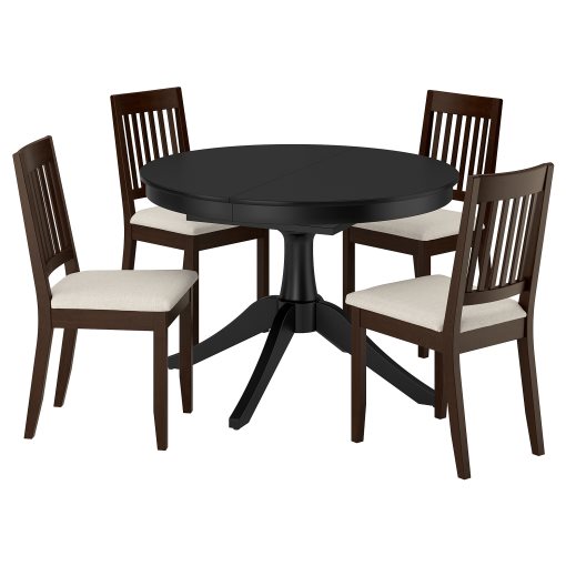ROSENTORP/NÄSIN, table and 4 chairs, 110/155 cm, 196.101.24