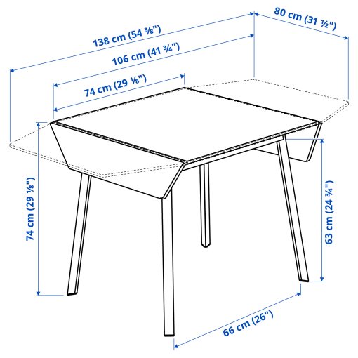 IKEA PS 2012, Τραπέζι με πτυσσόμενα φύλλα, 202.068.06