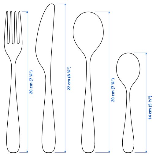 BEHAGFULL, 24-piece cutlery set, 203.042.32