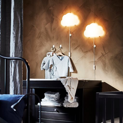 UPPLYST, φωτιστικό τοίχου με ενσωματωμένο φωτισμό LED, 204.408.28