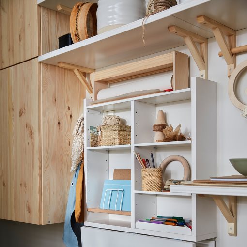 NORBERG, πτυσσόμενο τραπέζι τοίχου με αποθήκευση, 64x60 cm, 204.979.28