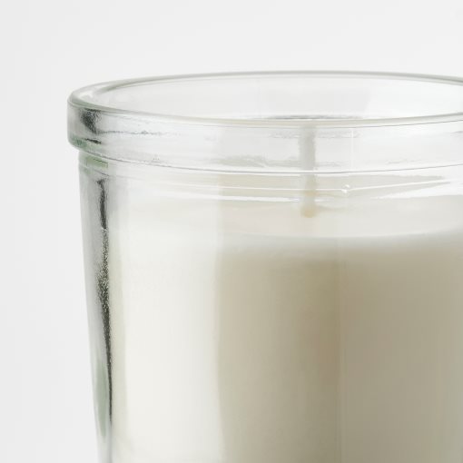 JÄMLIK, scented candle in glass/Vanilla, 20 hr, 205.021.09