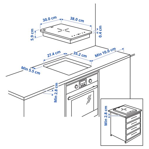 LAGAN, induction hob plug-in 1 zone, 205.060.65