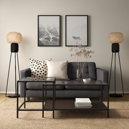 SYMFONISK, floor lamp with WiFi speaker/smart, 205.282.89