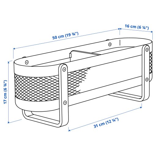 RISATORP, οργάνωση γραφείου, 50x16x17 cm, 205.404.94
