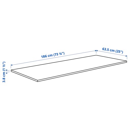 SÄLJAN, πάγκος κουζίνας/laminate, 186x3.8 cm, 205.568.71