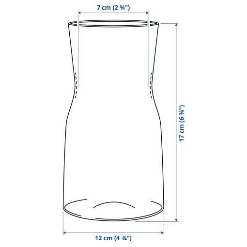 TIDVATTEN, vase, 17 cm, 205.627.73