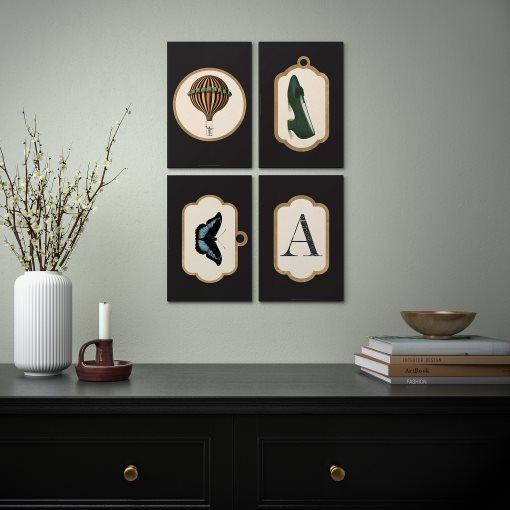 GRÖNBY, picture/Vintage ephemera, set of 4, 205.788.73