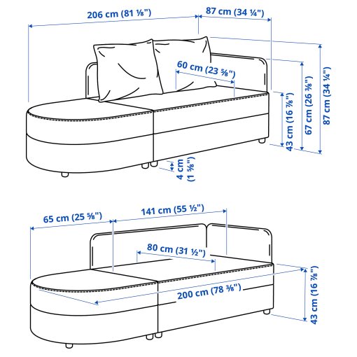 LINDÅKRA, 2-seat sofa-bed, 205.826.10