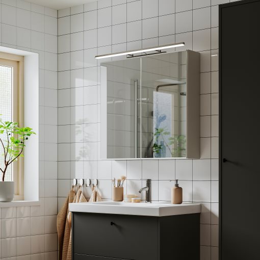 FLASKPOST, φωτισμός ντουλαπιού/τοίχου με ενσωματωμένο φωτισμό LED, 82 cm, 205.910.87