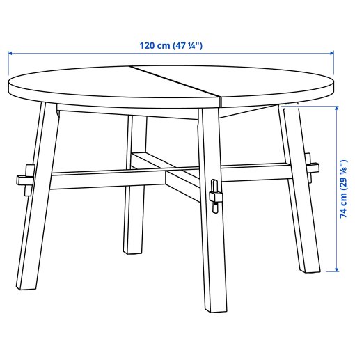 SKOGSTA, dining table, 120 cm, 205.938.02