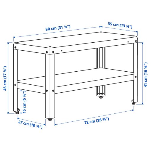 KOLBJÖRN, ραφιέρα εξωτερικού/εσωτερικού χώρου, 80x45 cm, 206.018.64