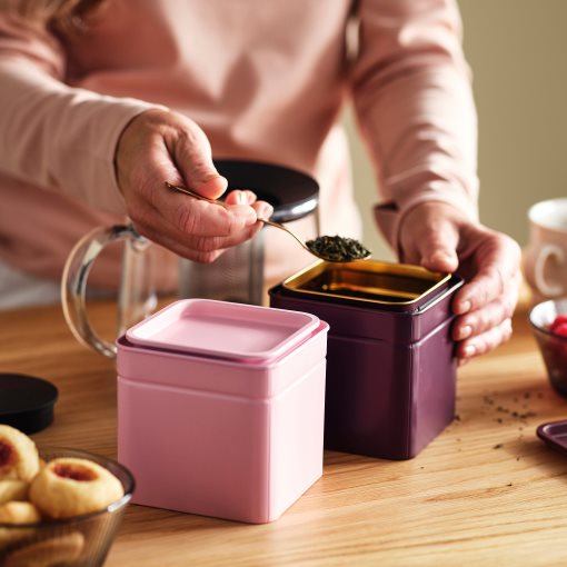 BLOMNING, δοχείο με καπάκι για καφέ/τσάι, 2 τεμ. 10x10x10 cm, 206.090.25