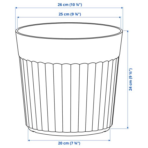 FRÄKENVÄXT, plant pot in/outdoor, 24 cm, 206.108.73