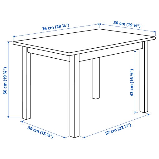 SUNDVIK, childrens table, 76x50 cm, 206.283.16