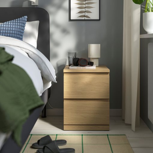 STORKLINTA, bedside table with 2 drawers, 40x50x53 cm, 206.314.13