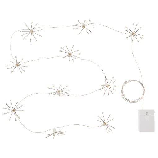 STRÅLA, lighting chain with built-in LED light source/battery-operated/sparkler, 2.2 m, 206.332.09