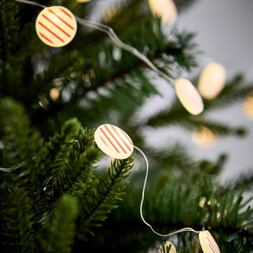STRÅLA, lighting chain with built-in LED light source/battery-operated/candy , 2.8 m, 206.334.93