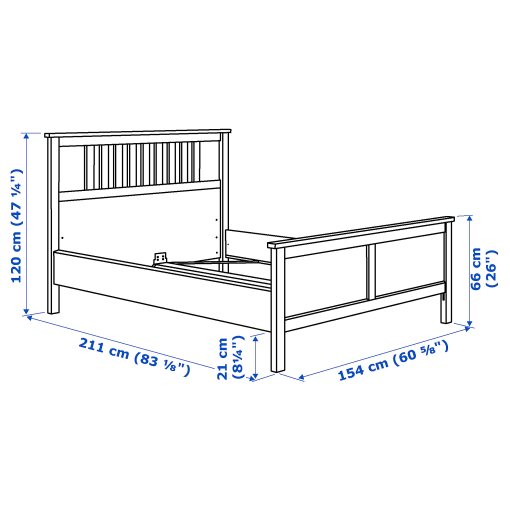 HEMNES, σκελετός κρεβατιού, 140X200 cm, 290.022.68