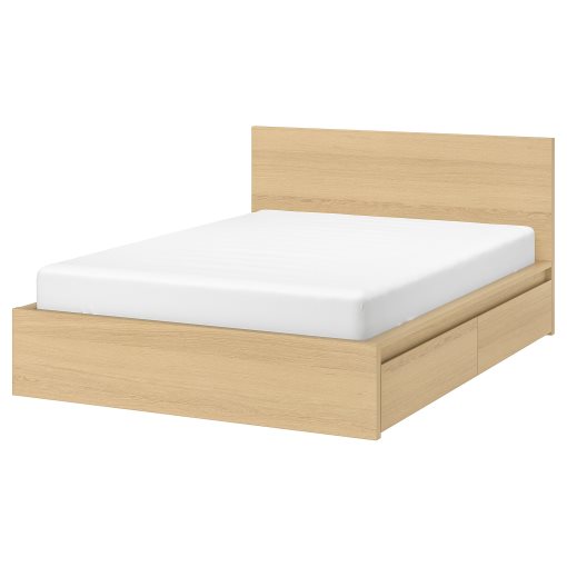 MALM, bed frame/high with 2 storage boxes, 140X200 cm, 291.765.79