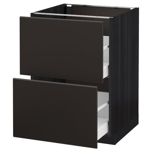 METOD/MAXIMERA, base cabinet 2 fronts/2 high drawers, 292.126.95