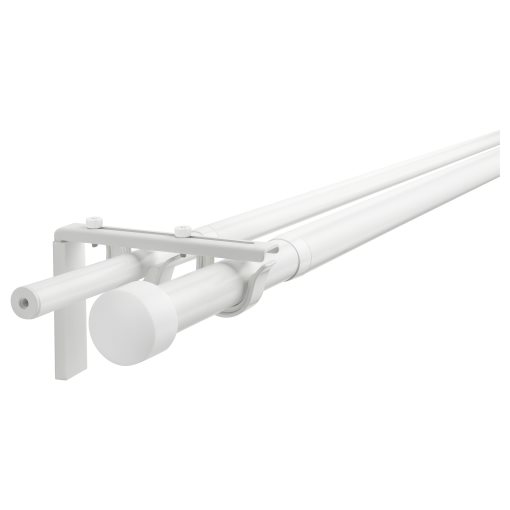 RACKA/HUGAD, double curtain rod combination, 120-210 cm, 293.995.89