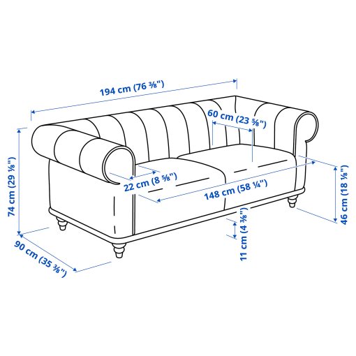 VISKAFORS, 2-seat sofa, 294.432.62