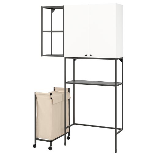 ENHET, σύνθεση αποθήκευσης για χώρο πλυντήριου, 120x32x204 cm, 294.772.66