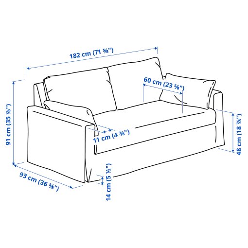 HYLTARP, διθέσιος καναπές, 294.896.22