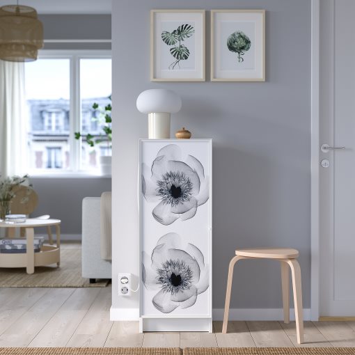 BILLY/HOGBO, bookcase combination with glass doors, 40x30x106 cm, 294.944.21