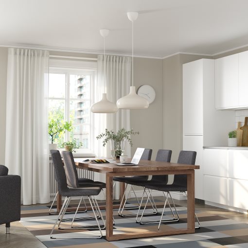 MORBYLANGA/LILLANAS, table and 6 chairs, 220x100 cm, 294.951.85