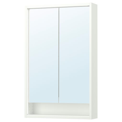 FAXALVEN, mirror cabinet with built-in lighting, 60x15x95 cm, 295.167.10