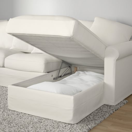 GRÖNLID, 3-seat sofa-bed with chaise longue, 295.365.48
