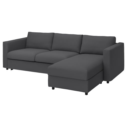 VIMLE, τριθέσιος καναπές-κρεβάτι με σεζλόνγκ, 295.370.72