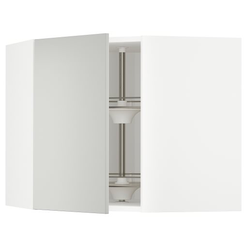 METOD, corner wall cabinet with carousel, 68x60 cm, 295.393.25