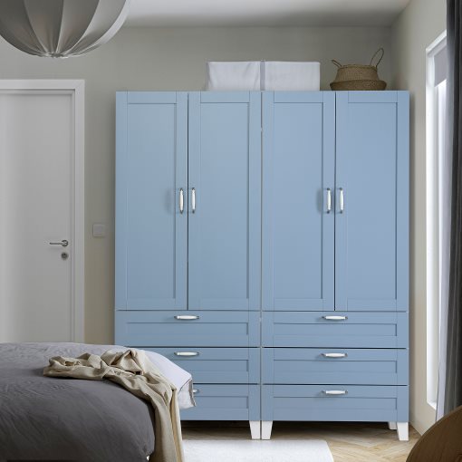 PLATSA, wardrobe with 4 doors and 6 drawers, 160x42x191 cm, 295.556.69