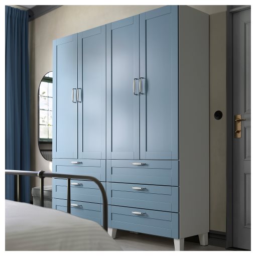 PLATSA, wardrobe with 4 doors and 6 drawers, 160x42x191 cm, 295.556.69