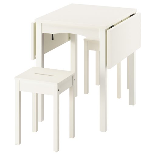 HAUGA/HAUGA, table and 2 stools, 55x82x109/74 cm, 295.749.03