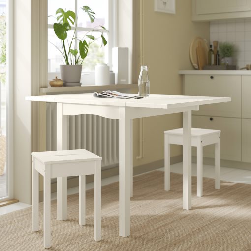 HAUGA/HAUGA, table and 2 stools, 55x82x109/74 cm, 295.749.03