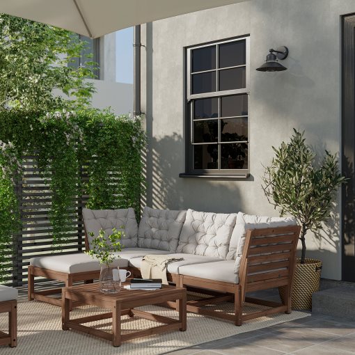 3-seat modular sofa with footstool, outdoor, 295.752.24