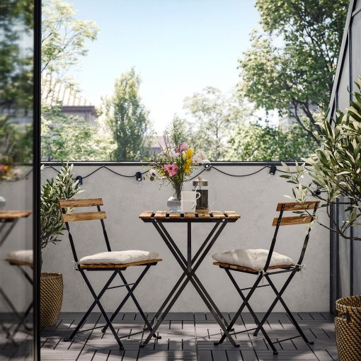 TÄRNÖ, table and 2 chairs/foldable/outdoor, 55x54 cm, 295.753.42