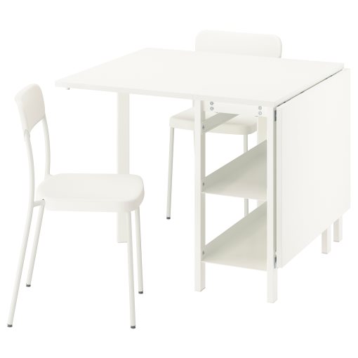 VIHALS, gateleg table and 2 chairs, 39/95/151x90 cm, 295.902.53