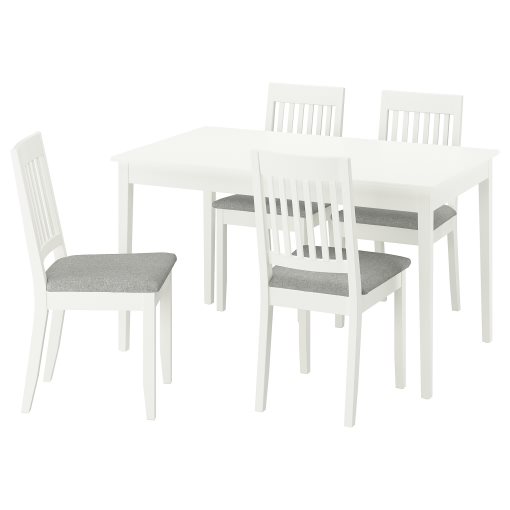 NÄSINGE/NÄSINGE, τραπέζι και 4 καρέκλες, 130/190x80 cm, 295.969.43