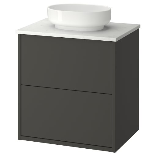 HAVBÄCK/VINDEL, έπιπλο νιπτήρα με συρτάρια/νιπτήρα, 62x49x77 cm, 296.224.52